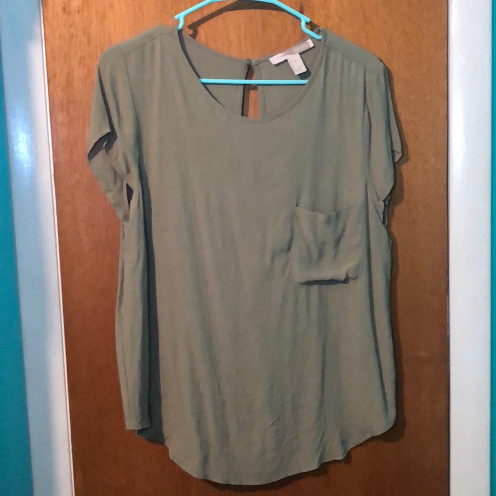 Sage green top